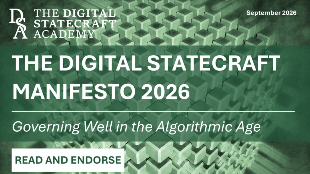 The Digital Statecraft Manifesto 2026 Launches at Data for Policy 2026